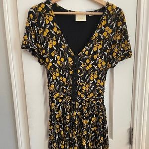 Anthropologie Maeve Floral Jersey Dress